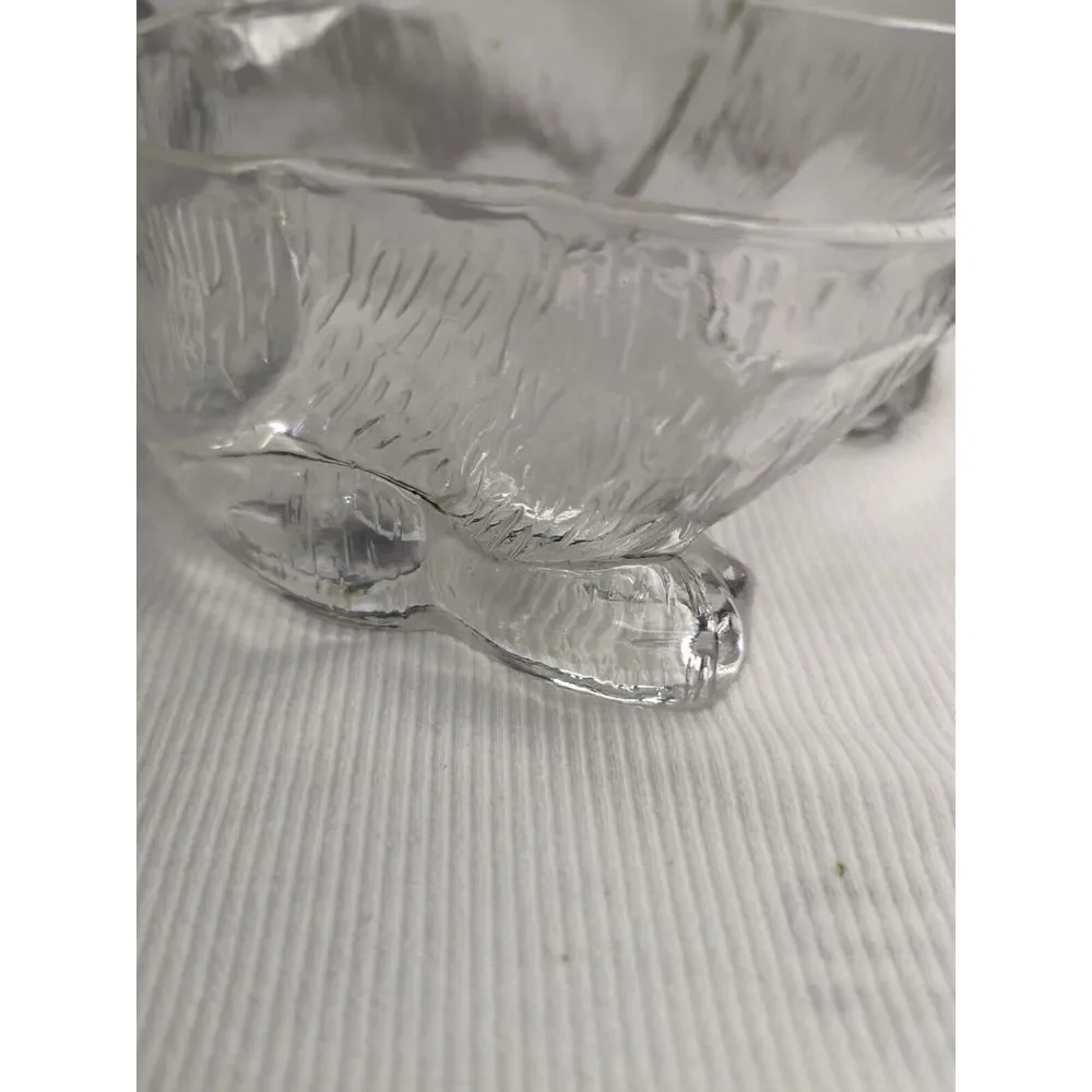 Vintage‎ Glass Molded Bunny Rabbit Candy/ Trinket Dish, Table Decor